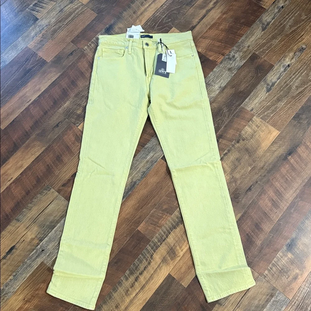 Levi's Made & Crafted 511 Slim Jeans - Pistachio / Pale Yellow NWT 32x34